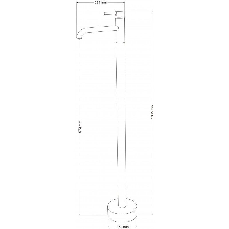 Bateria umywalkowa wolnostojąca Mexen Rumba czarny 108,5 cm 1 szt.