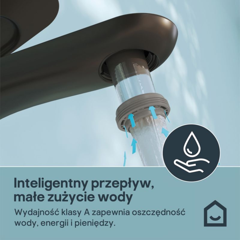Bateria umywalkowa wysoka GoodHome Kentia XL czarna