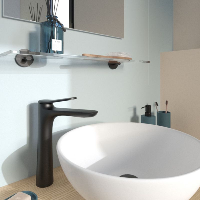 Bateria umywalkowa wysoka GoodHome Kentia XL czarna