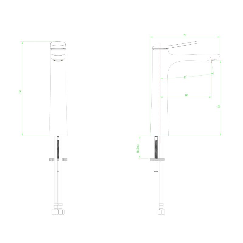 Bateria umywalkowa wysoka GoodHome Kentia XL czarna