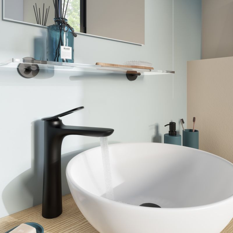 Bateria umywalkowa wysoka GoodHome Kentia XL czarna