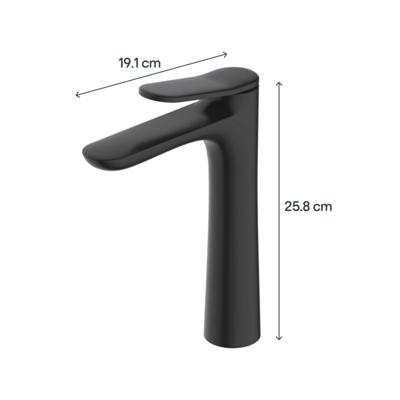 Bateria umywalkowa wysoka GoodHome Kentia XL czarna