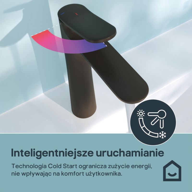 Bateria umywalkowa wysoka GoodHome Kentia XL czarna