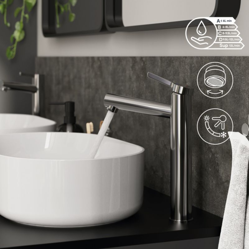 Bateria umywalkowa wysoka GoodHome Maza XL chrom