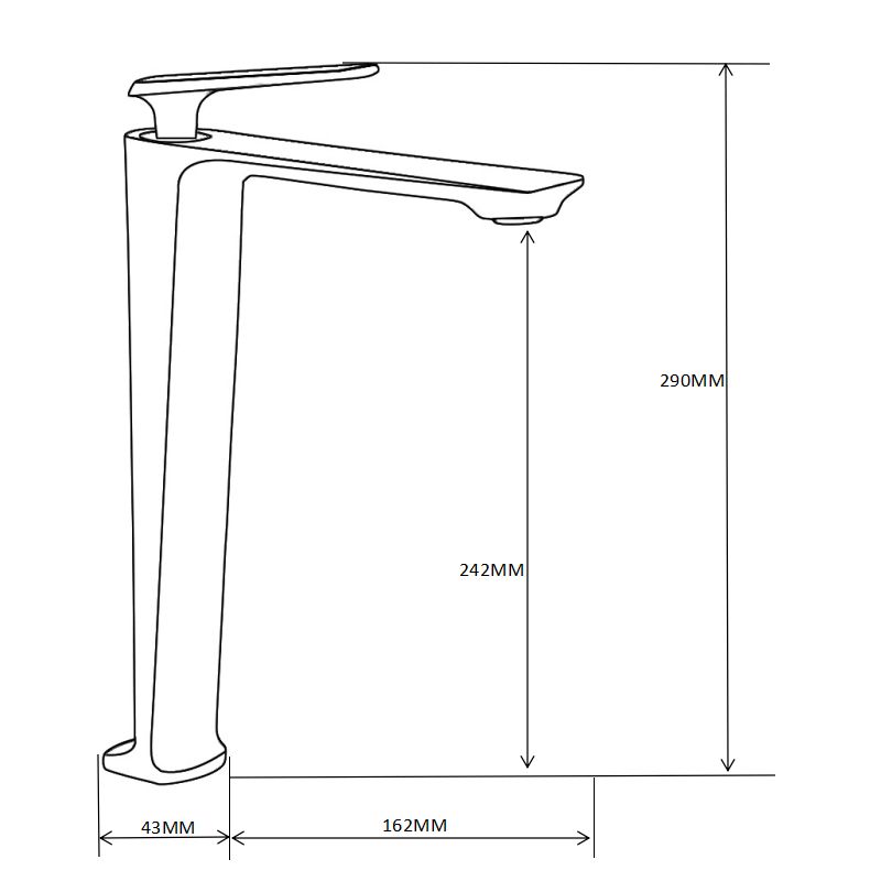 Bateria umywalkowa wysoka Mexen Ares chrom 29 cm 1 szt.