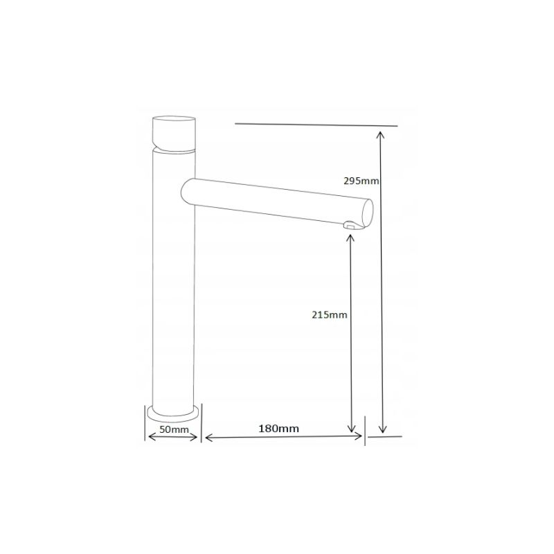 Bateria umywalkowa wysoka Mexen Elba One czarny/chrom 1 szt.