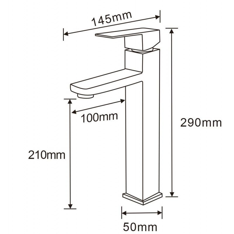 Bateria umywalkowa wysoka Mexen Emma inox 29 cm 1 szt.