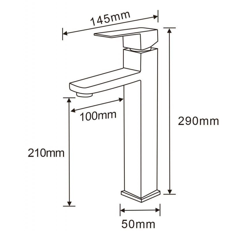 Bateria umywalkowa wysoka Mexen Emma złoty szczotkowany 29x10x21 cm 1 szt.