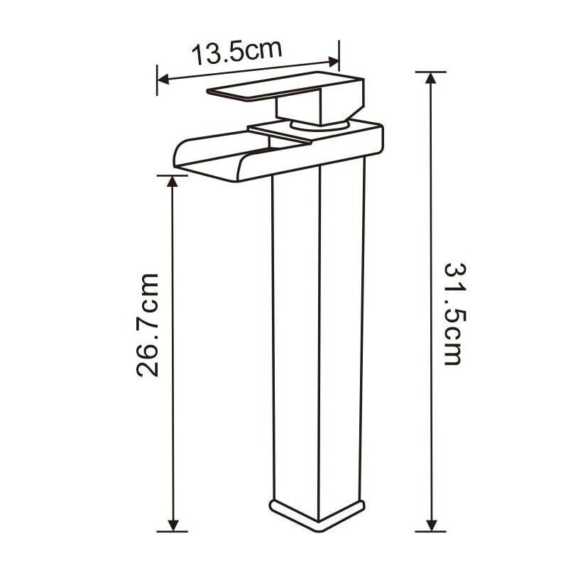 Bateria umywalkowa wysoka Mexen Hydra złota 31,5 cm 1 szt.