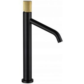 Bateria umywalkowa wysoka Mexen Rumba One czarna/złota 34,5 cm 1 szt.