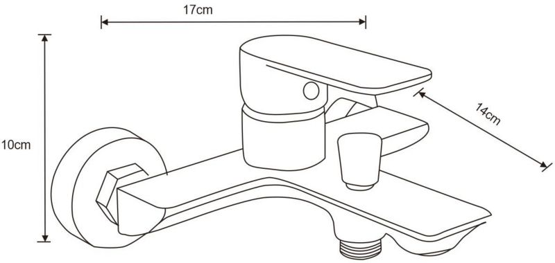 Bateria wannowa Mexen Alfa czarny/chrom 1 szt.