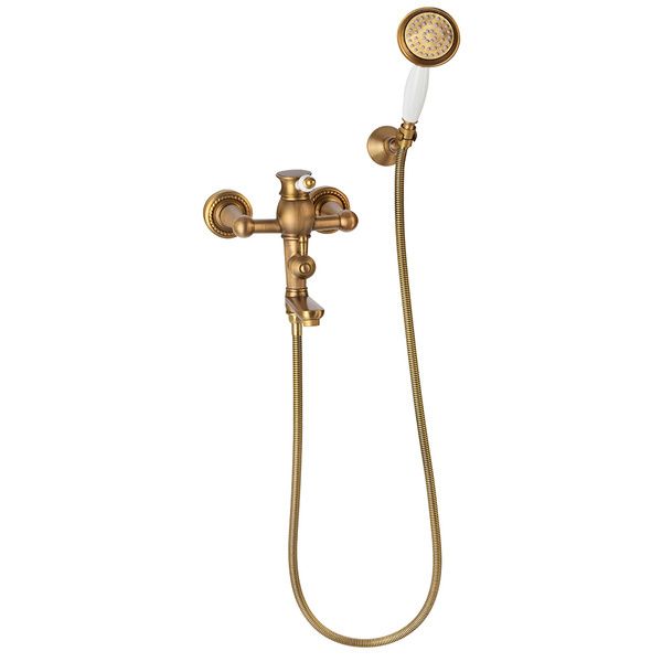 Bateria wannowa Silla Verona ścienna prysznicowa retro S-1185V stare złoto, 1 ks.
