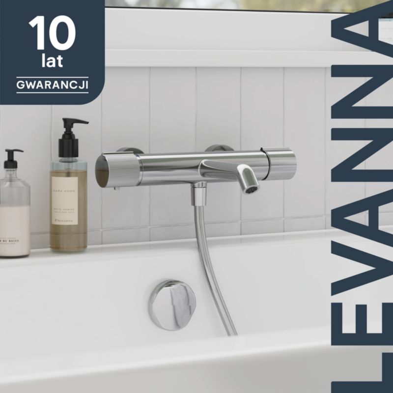 Bateria wannowa termostatyczna GoodHome Levanna chrom