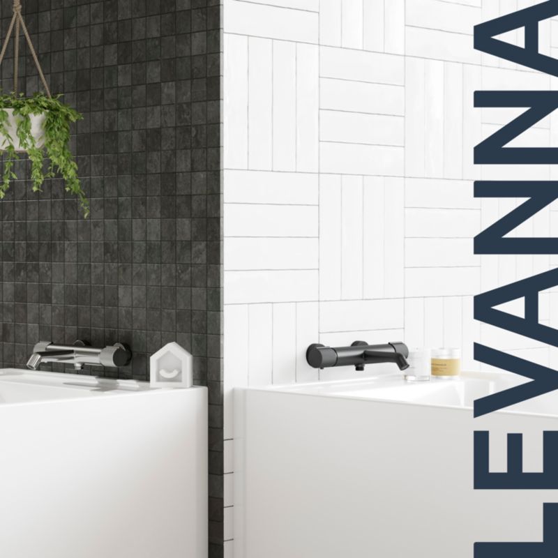 Bateria wannowa termostatyczna GoodHome Levanna czarny mat