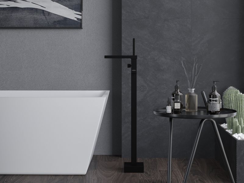 Bateria wannowa wolnostojąca Mexen Algar czarna 102 cm 1 szt.