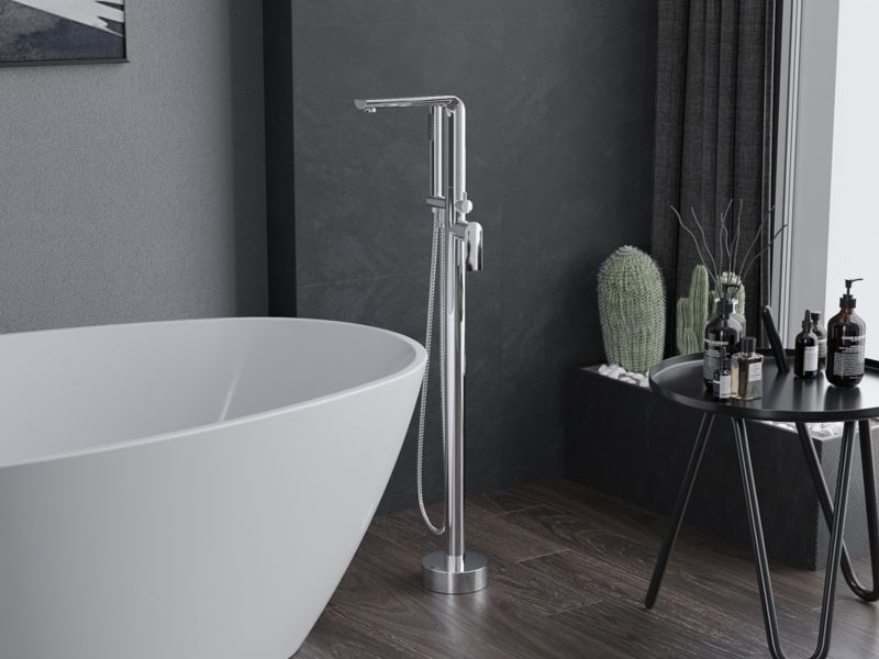Bateria wannowa wolnostojąca Mexen Roxy chrom 106 cm 1 szt.
