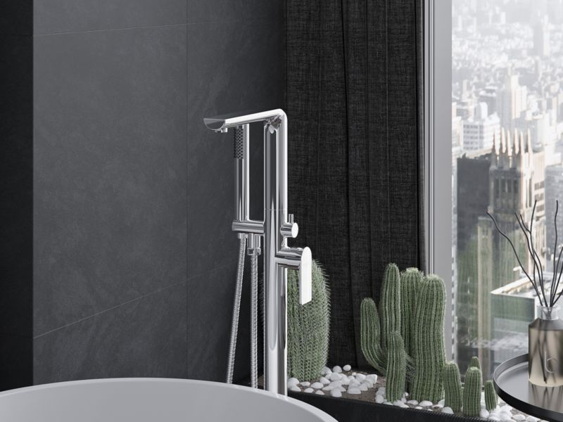 Bateria wannowa wolnostojąca Mexen Roxy chrom 106 cm 1 szt.