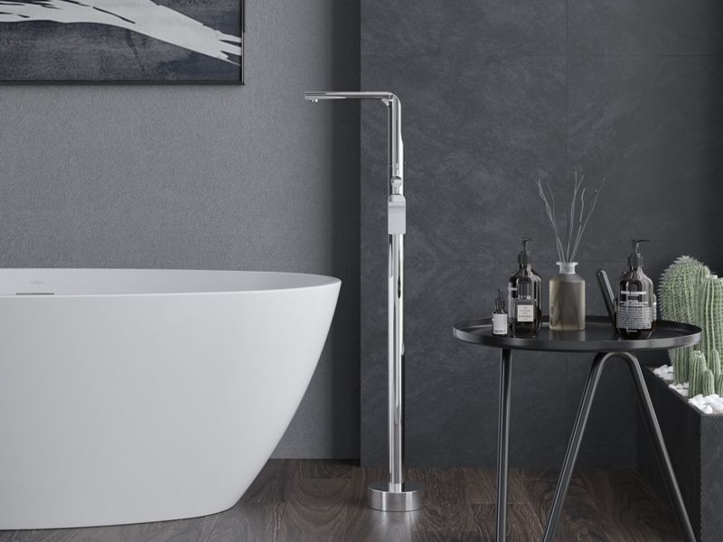 Bateria wannowa wolnostojąca Mexen Roxy chrom 106 cm 1 szt.