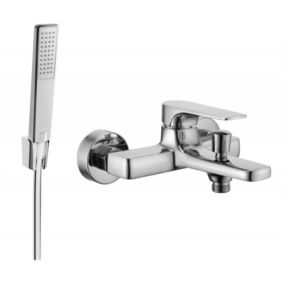 Bateria wannowa z zestawem prysznicowym Mexen Lynx chrom 1 szt.