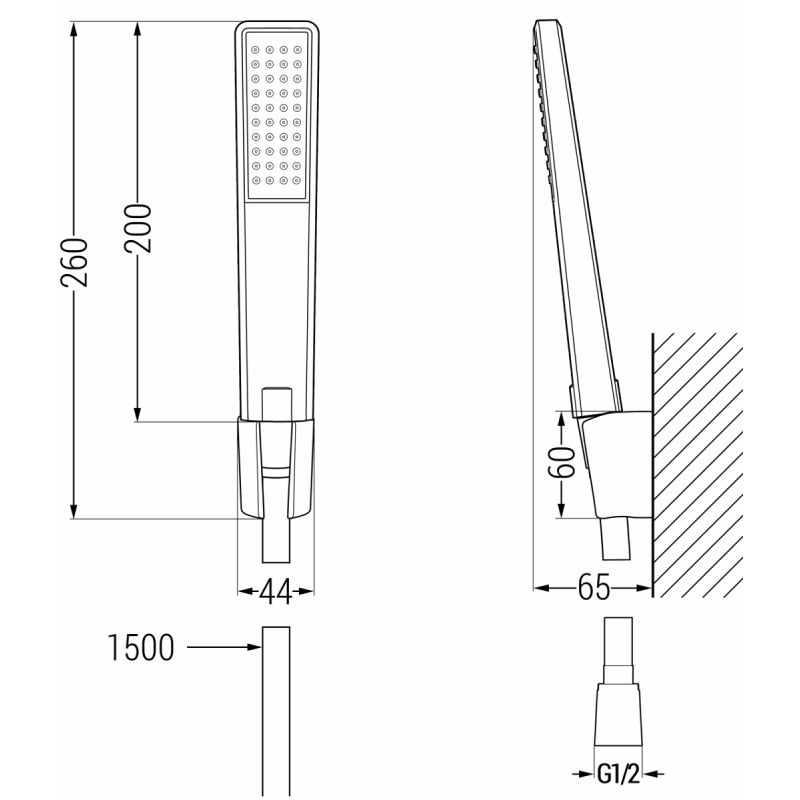 Bateria wannowa z zestawem prysznicowym Mexen Sabre chrom
