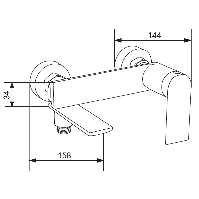 Bateria wannowa z zestawem prysznicowym Mexen Zero R02 czarna 1 kpl.