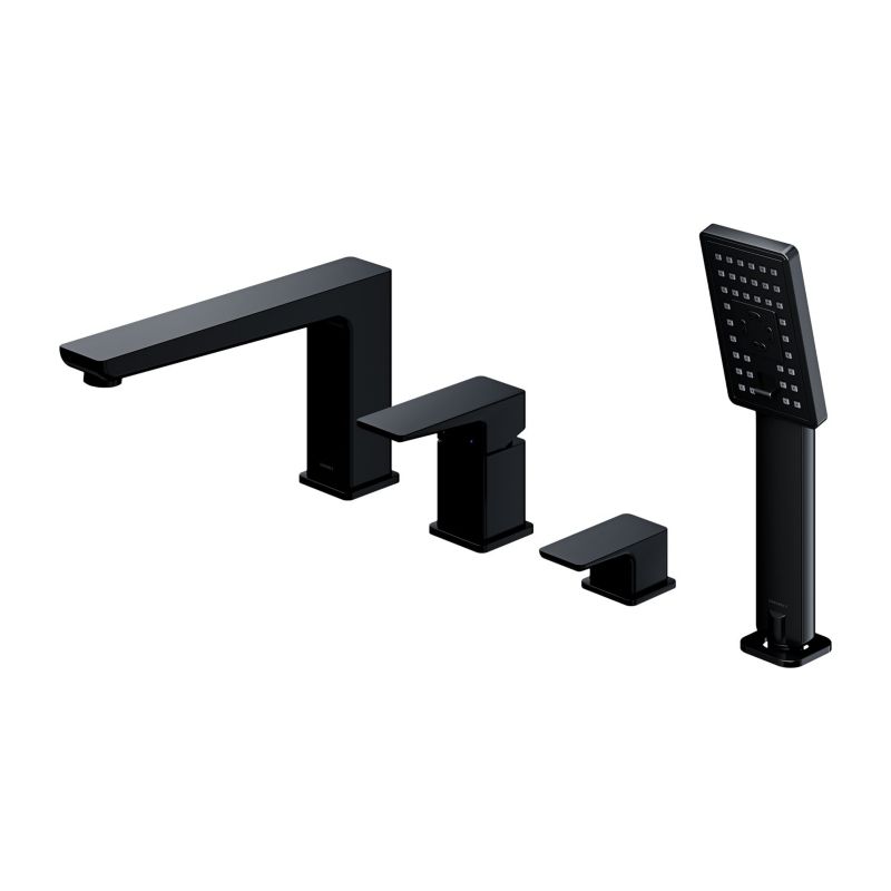 Bateria wannowo prysznicowa Omnires 4 otworowa czarny mat 1 szt.