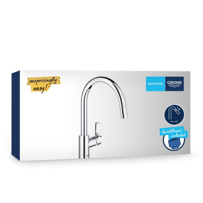 Bateria z zyciąganą wylewką Grohe Start Loop