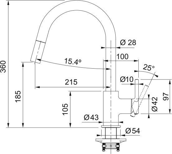 Bateria zlewozmywakowa Franke Lina Pull-Out onyx