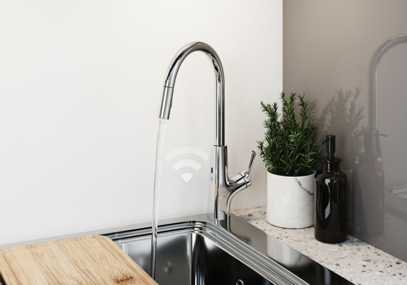 Bateria zlewozmywakowa GoodHome Guntur Sensor z wyciąganą wylewką