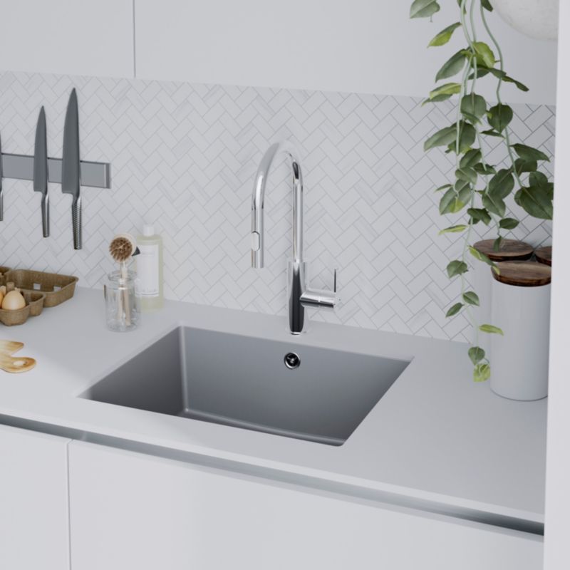 Bateria zlewozmywakowa GoodHome Zanthe z wyciąganą wylewką chrom