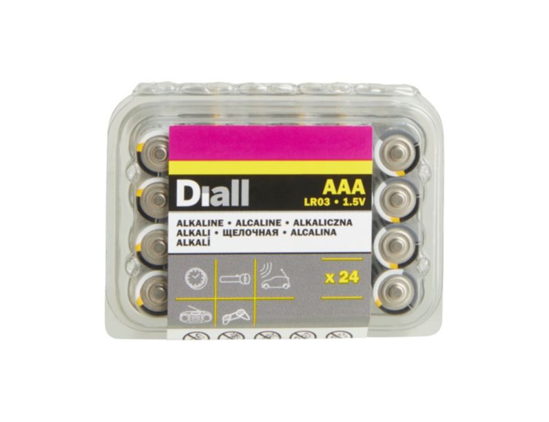 Baterie alkaliczne Diall AAA 24 szt.