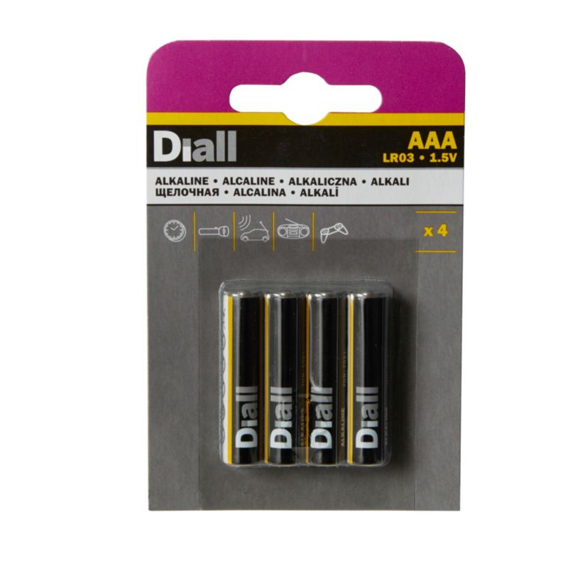 Baterie alkaliczne Diall AAA 4 szt.