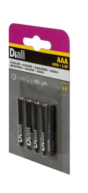 Baterie alkaliczne Diall AAA 4 szt.
