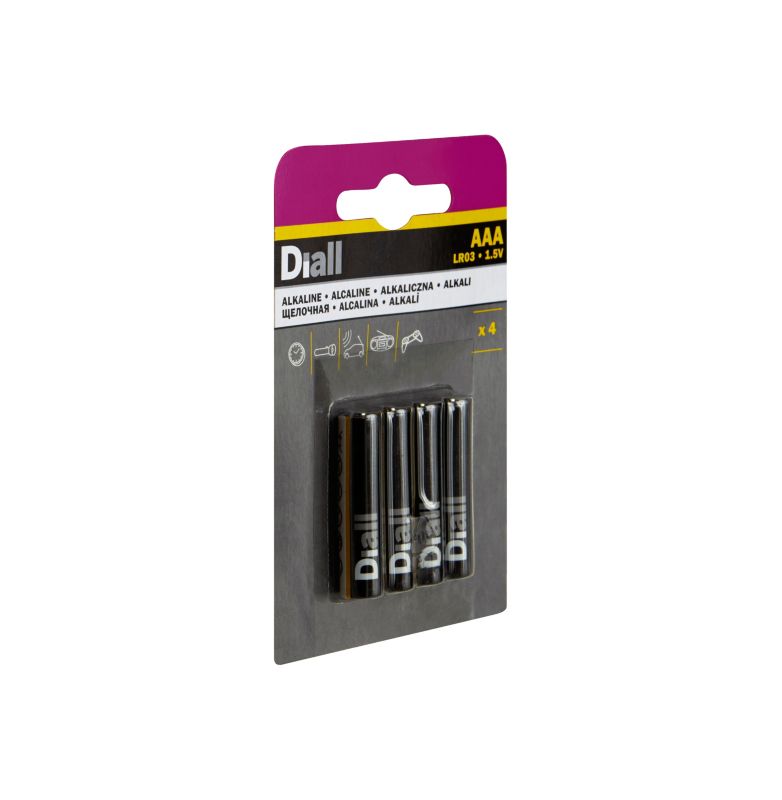 Baterie alkaliczne Diall AAA 4 szt.
