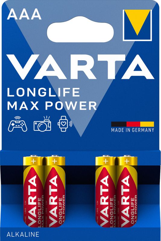 Baterie VARTA Longlife Max Power AAA 4 szt.