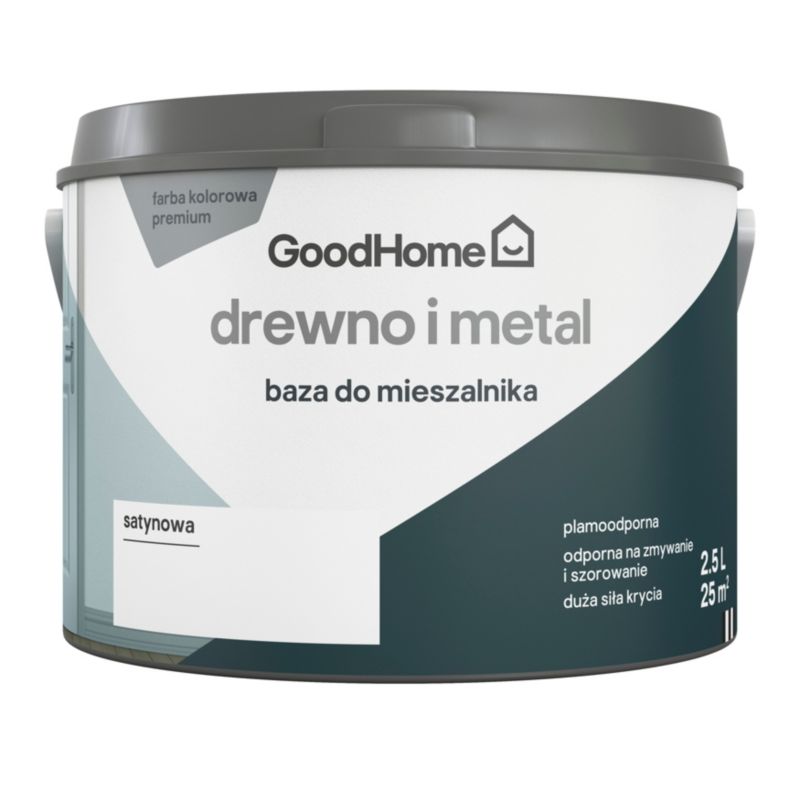 Baza drewno/metal GoodHome 2,5 l półpołysk BA satynowa