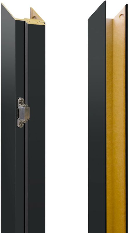Baza ościeżnicy regulowana 175-195 mm lewa do drzwi bezprzylgowych czarny mat