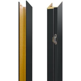 Baza ościeżnicy regulowana 235-255 mm prawa do drzwi bezprzylgowych czarny mat