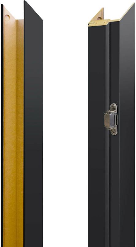 Baza ościeżnicy regulowana 80-95 mm prawa do drzwi bezprzylgowych czarny mat