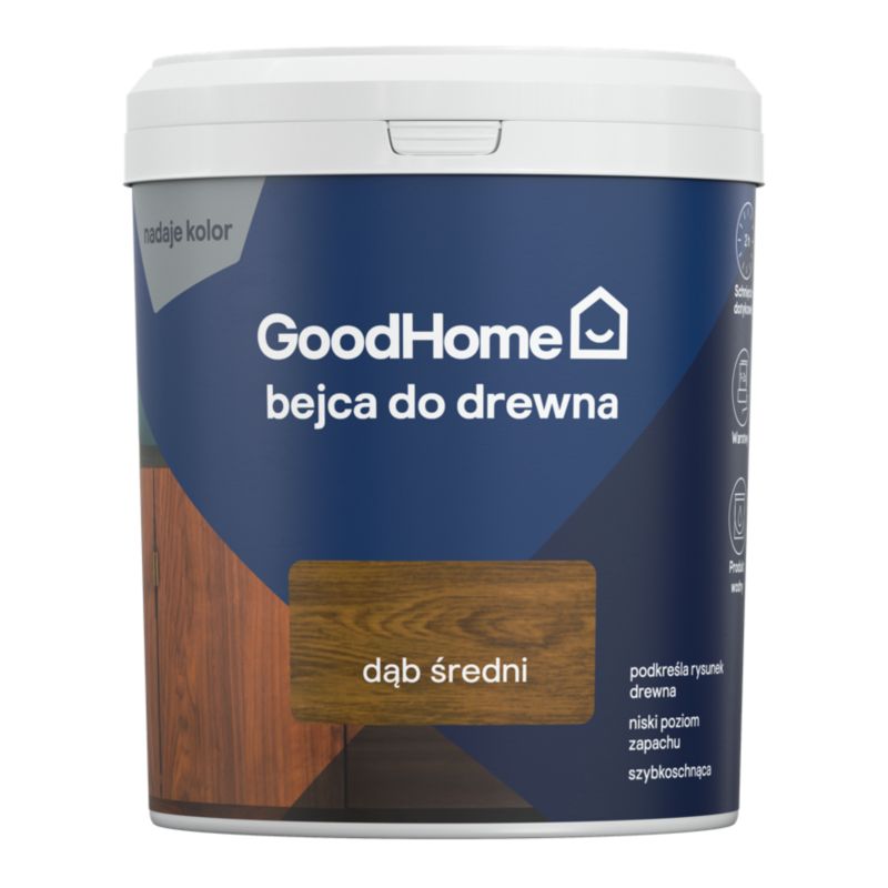 Bejca do drewna GoodHome dąb średni 0,5 l