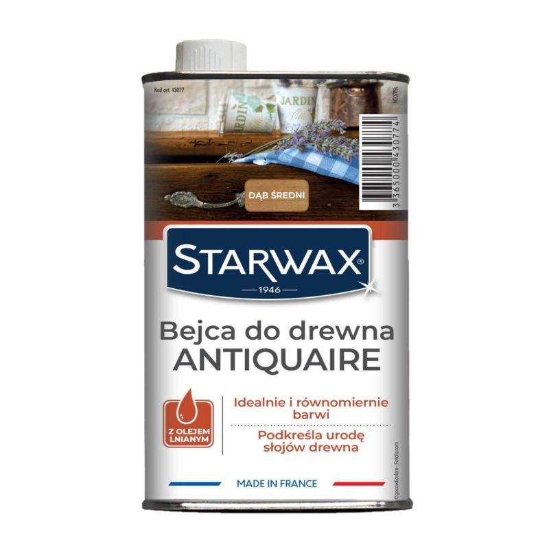 Bejca do drewna surowego Starwax dąb średni 0,5 l