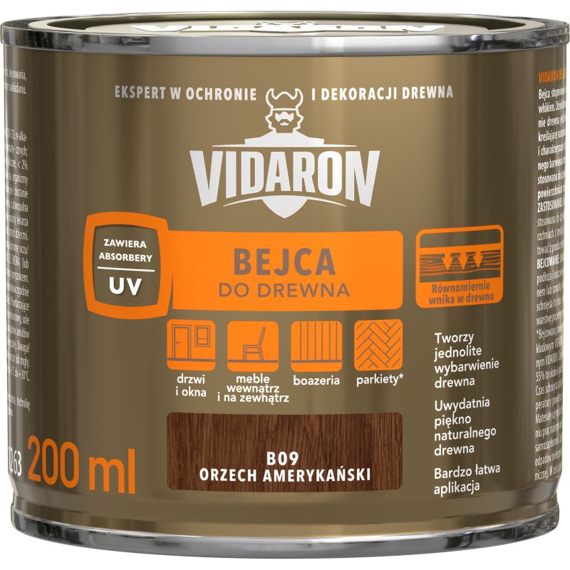 Bejca do drewna Vidaron orzech amerykański 0,2 l