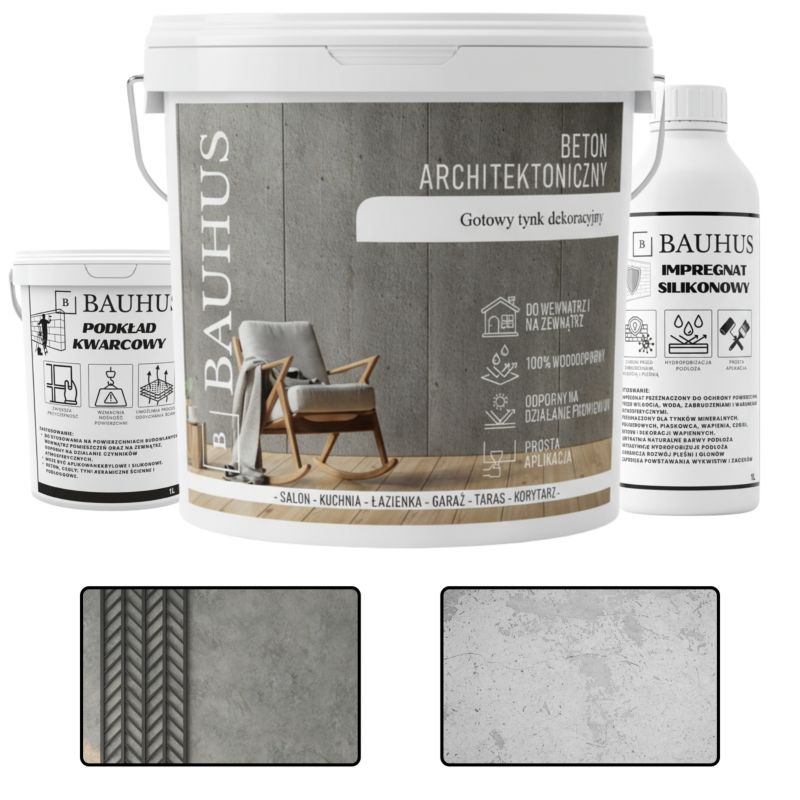 Beton architektoniczny Bauhus tynk dekoracyjny 8 kg