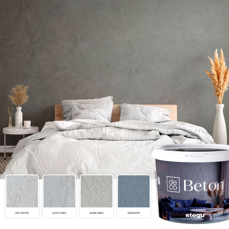 Beton Architektoniczny Zestaw Stegu DECO BETON Ciemny Szary 20 kg - 3szt.