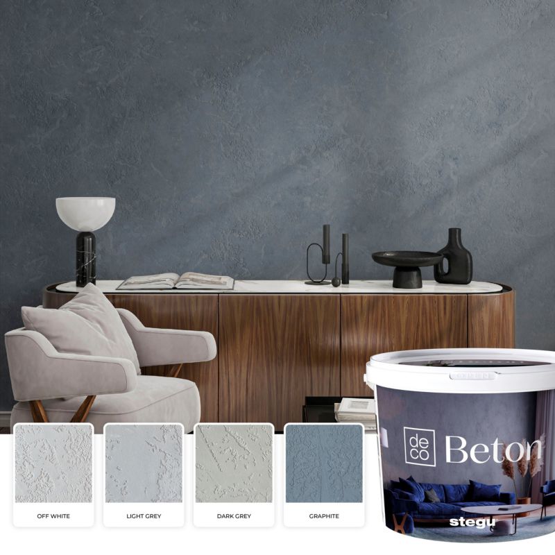 Beton Architektoniczny Zestaw Stegu DECO BETON grafitowy 20 kg - 3szt.