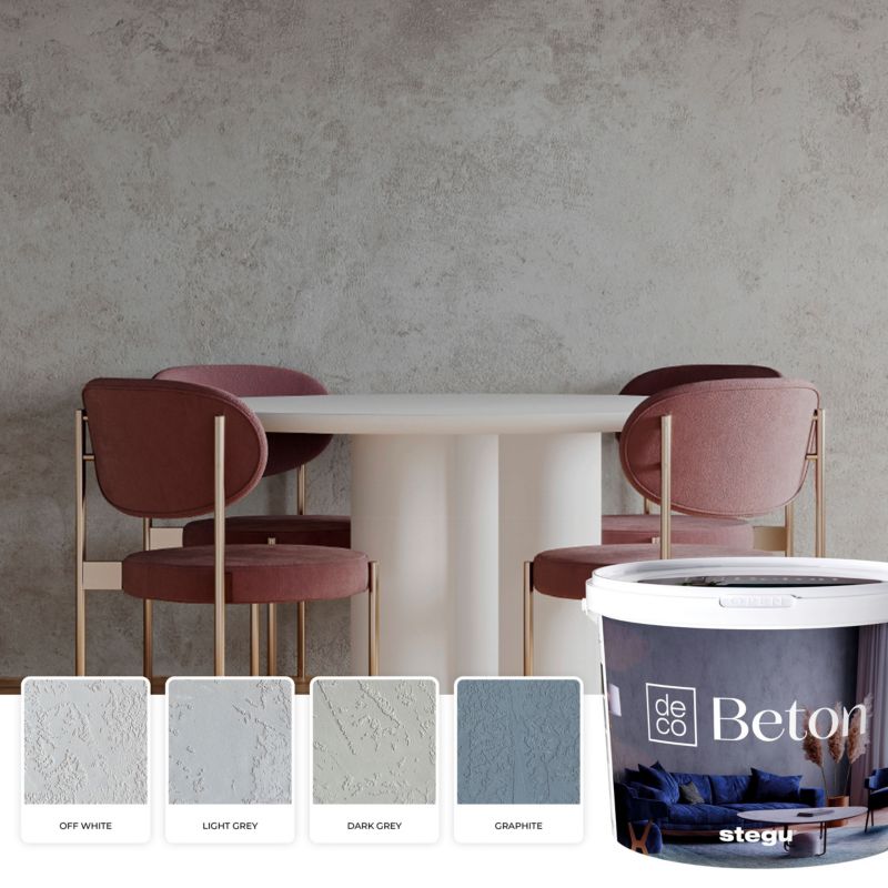 Beton Architektoniczny Zestaw Stegu DECO BETON jasny szary 20 kg - 3szt.