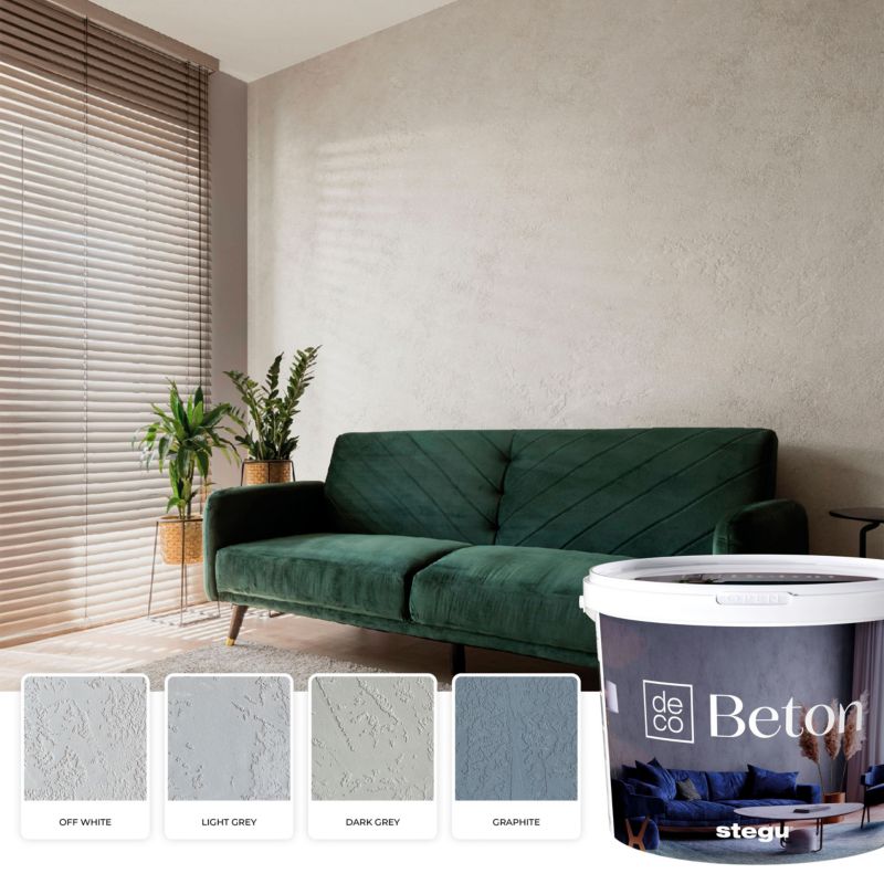 Beton Architektoniczny Zestaw Stegu DECO BETON Złamana biel 20 kg - 3szt