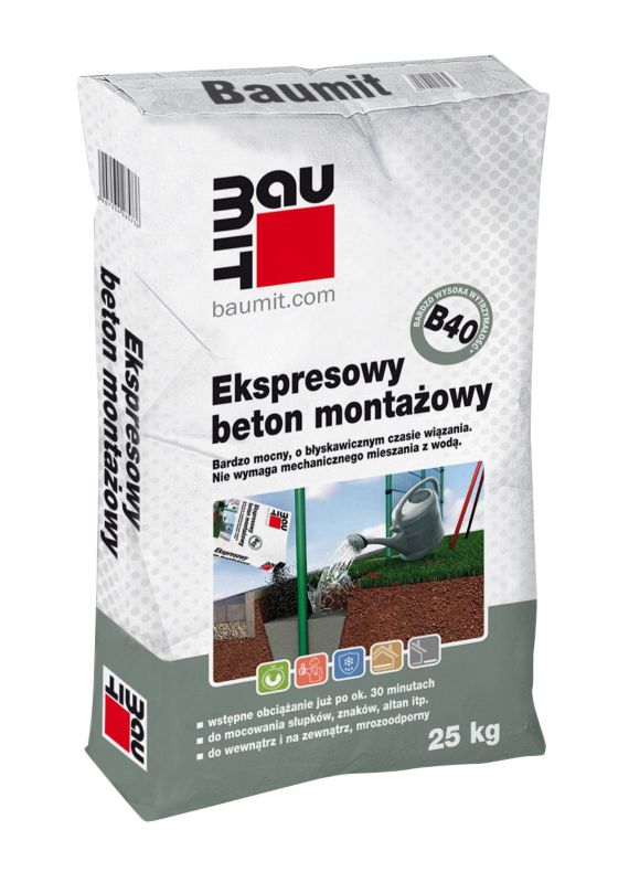 Beton montażowy Baumit B40 ekspresowy 25 kg