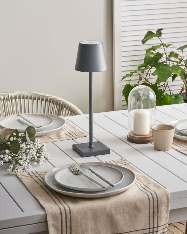 Bezprzewodowa lampa stołowa Baceiro LED Metal Ciemnoszary 1 szt.