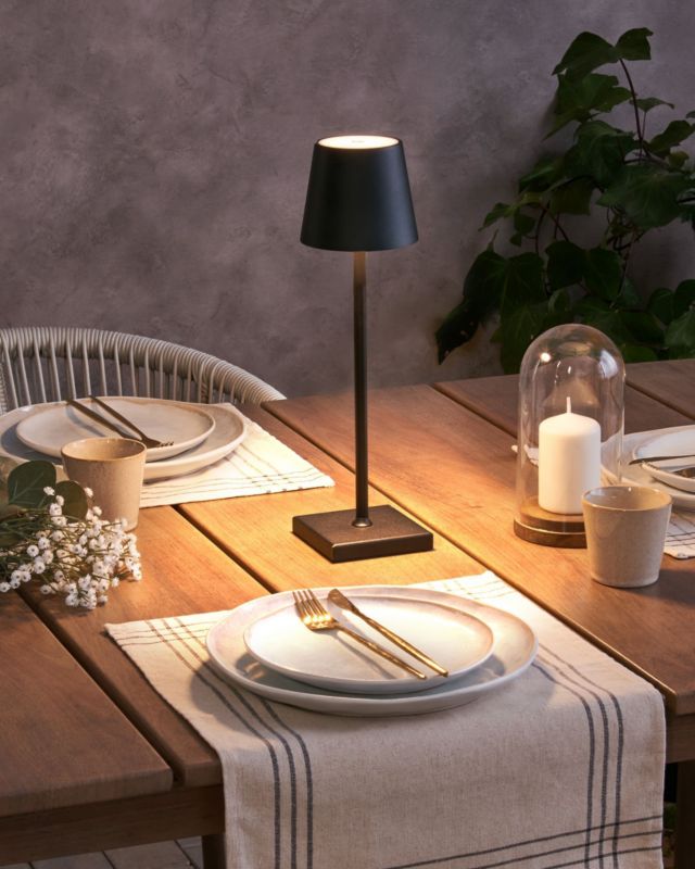 Bezprzewodowa lampa stołowa Baceiro LED Metal Czarny 1 szt.